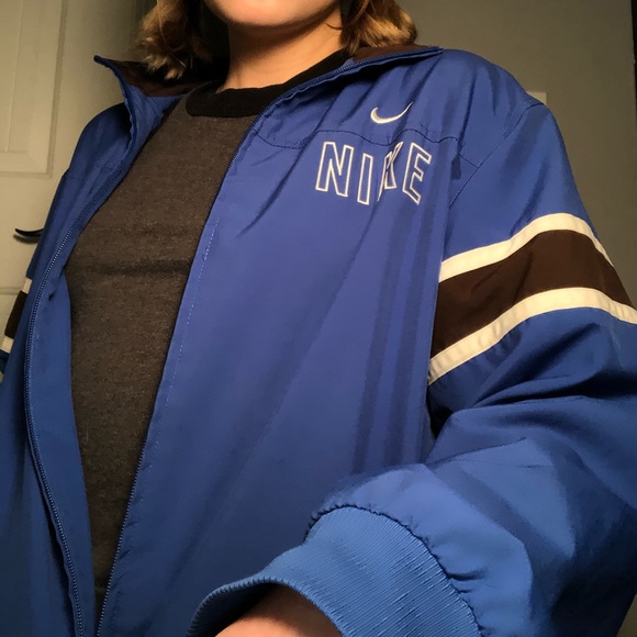 vintage nike black and blue windbreaker/bomber - Picture 2 of 2